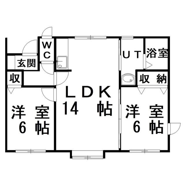 コーポLOVE&PEACE(2LDK/2階)の間取り写真