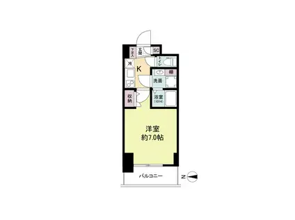 セレニテ難波リアン(1K/10階)の間取り写真