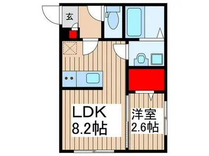KLEIS岩槻(1LDK/1階)の間取り写真