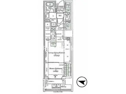 パークシティ高田馬場(1LDK/6階)の間取り写真