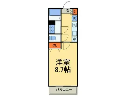 アイルプレミアム東向島(1K/3階)の間取り写真