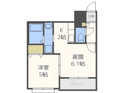 シュナーベル(1LDK/4階)の間取り写真