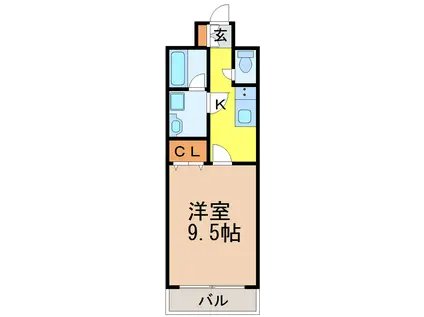 サンハイム桜山(1K/2階)の間取り写真