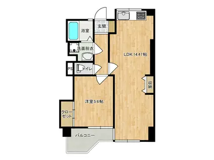 メゾンTAKEUCHI I(1LDK/1階)の間取り写真