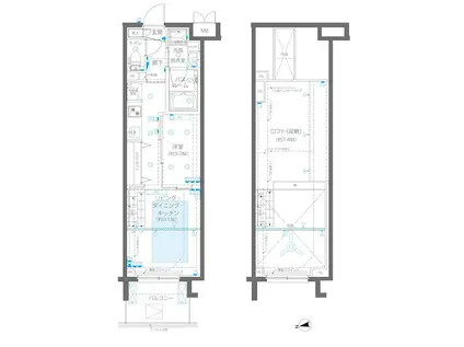 ZOOM新宿御苑前(1LDK/15階)の間取り写真