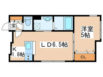 B MONTAGNE(1LDK/1階)の間取り写真