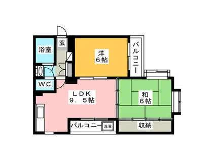 ラ・フォーレ桜台(2LDK/3階)の間取り写真
