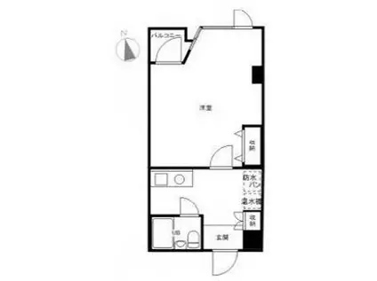 ポセイドンパティオ(ワンルーム/3階)の間取り写真