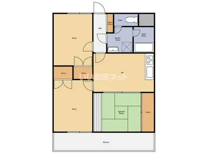 ストークマンション高城(3DK/3階)の間取り写真
