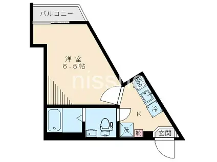 ネクストグランデ中村橋(1K/2階)の間取り写真