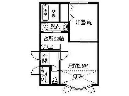 ファミリーテイズ(1LDK/1階)の間取り写真