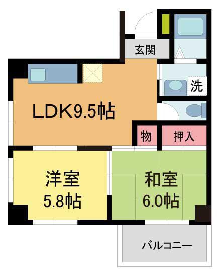 FMロッカ-(2DK/3階)の間取り写真