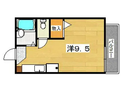 ミラーズファームファースト(ワンルーム/2階)の間取り写真