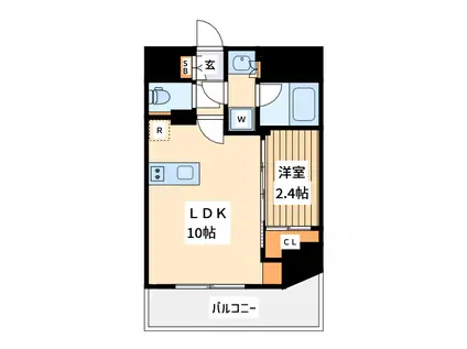 シーフォルム マチダ(1LDK/10階)の間取り写真