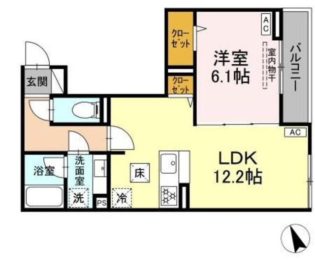 D-ROOM高円寺北3丁目(1LDK/1階)の間取り写真