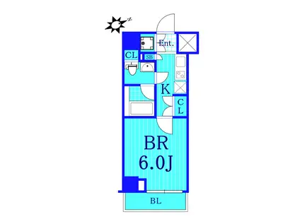 ルーブル川崎都町弐番館(1K/7階)の間取り写真