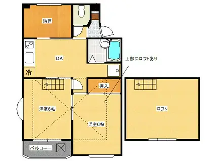 ペディメント・Ⅰ(2SDK/4階)の間取り写真