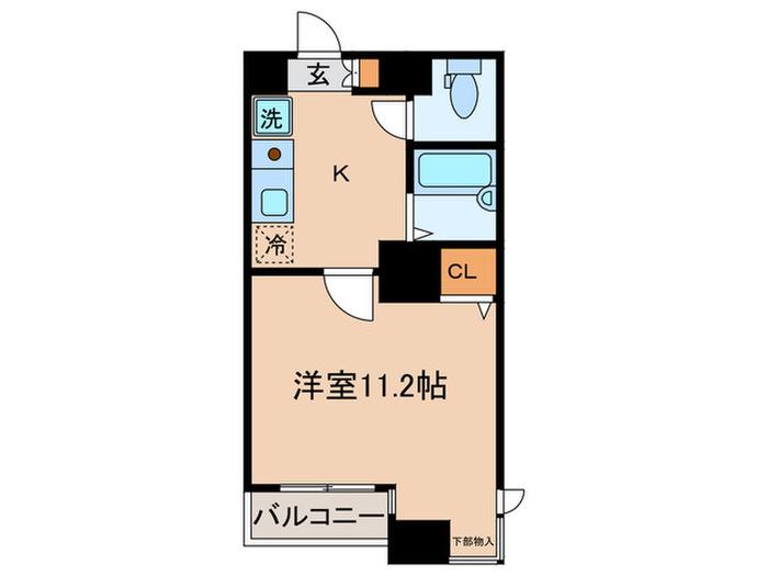 フォレストヒルズ小日向(1K/4階)の間取り写真