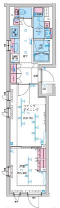 GENOVIA新大塚(1LDK/1階)の間取り写真