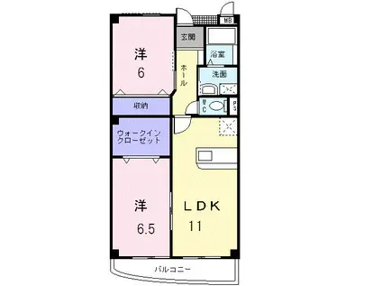 グラン コート 大橋町(2LDK/2階)の間取り写真