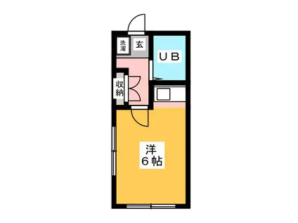 メゾンM・I(ワンルーム/2階)の間取り写真