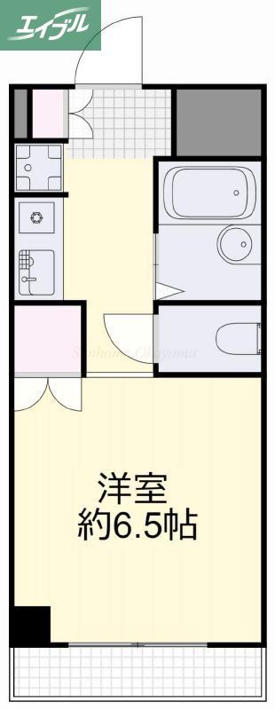 リアライズ西之町(1K/4階)の間取り写真