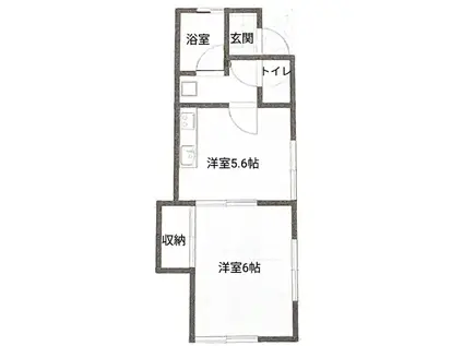 ひばりハイツ(1DK/1階)の間取り写真