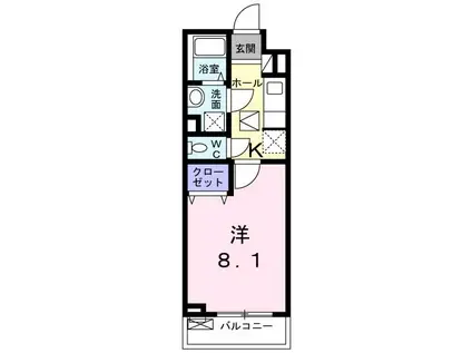 MIYAKO(1K/1階)の間取り写真