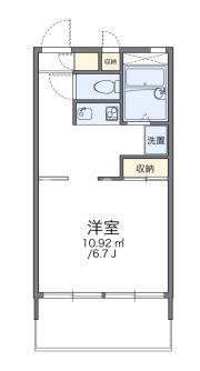 レオパレスコスモ(1K/1階)の間取り写真