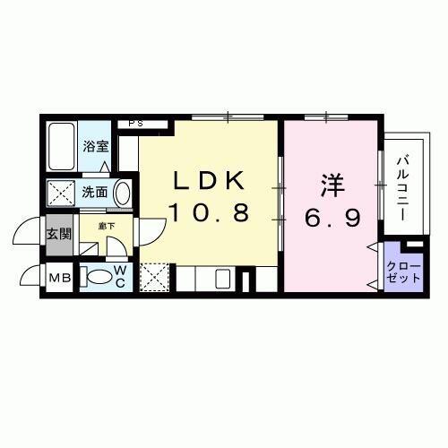 クラルテ目白(1LDK/3階)の間取り写真
