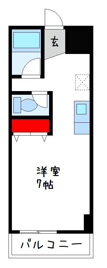 ドムスOGAWA(1K/2階)の間取り写真