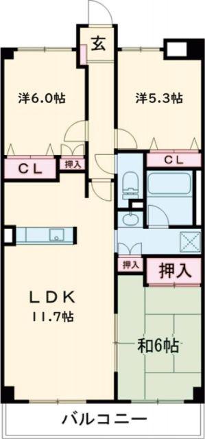 LA・TORRE(3LDK/4階)の間取り写真