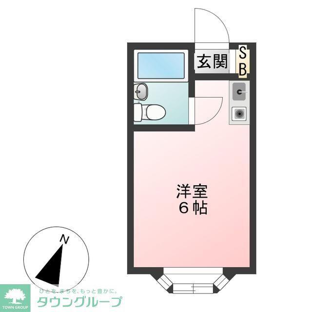 ホワイトヴィラ新河岸(ワンルーム/1階)の間取り写真