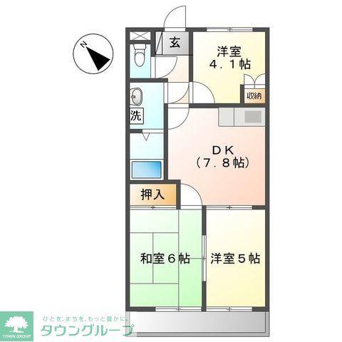 スペリオルK(3DK/2階)の間取り写真