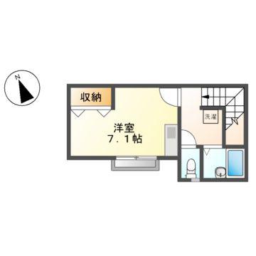 JASMINE HOUSE(ワンルーム/2階)の間取り写真
