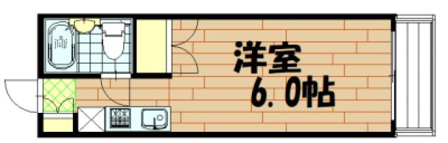 アーバンライフ高屋I(1K/2階)の間取り写真