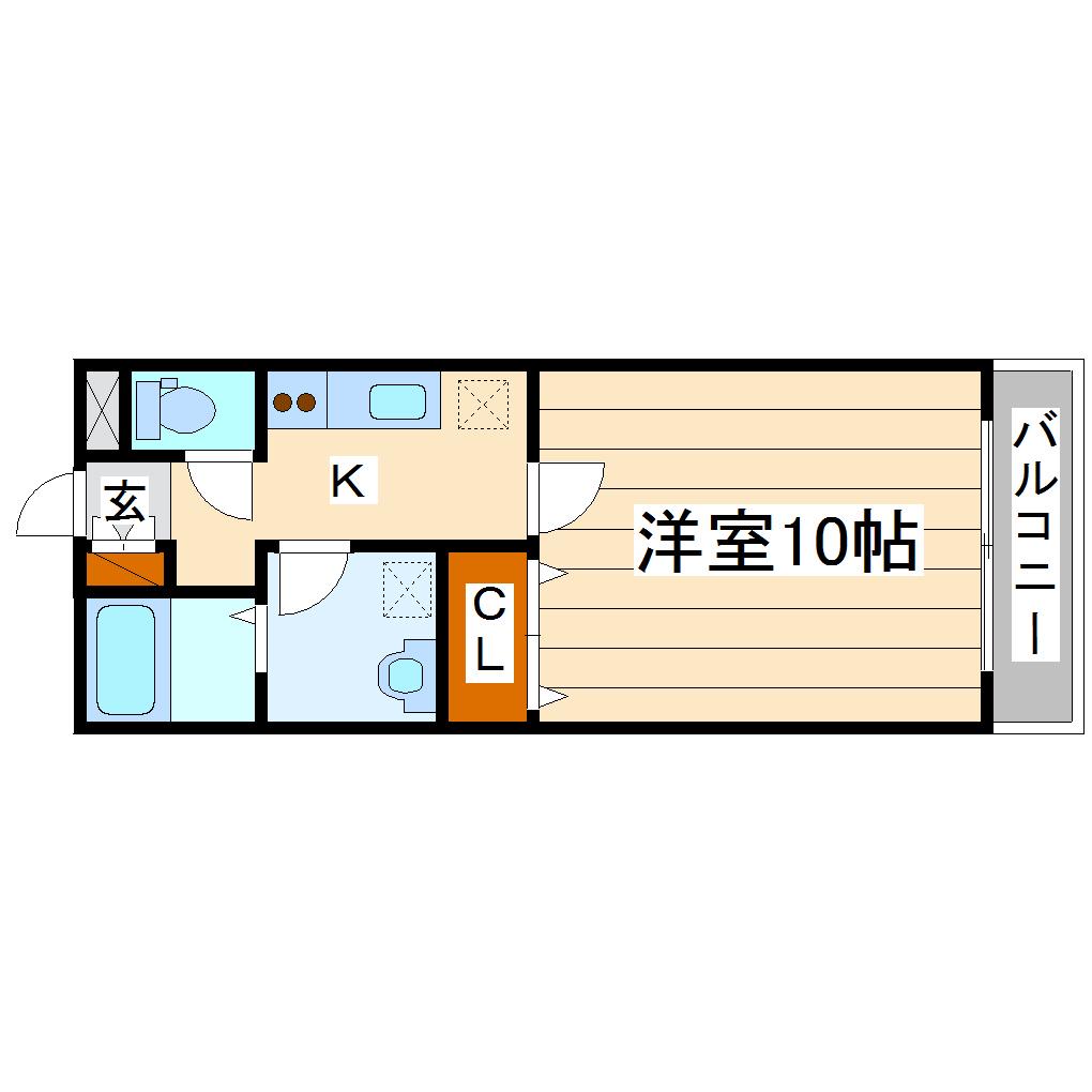 ドミトーレ6-4(1K/1階)の間取り写真