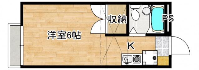 シャトレー東野(ワンルーム/1階)の間取り写真