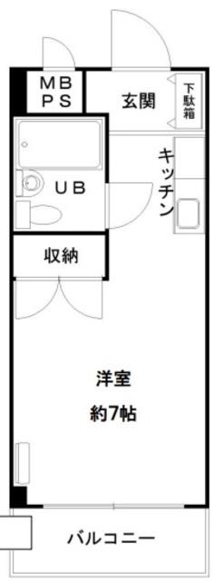 ドムス131(ワンルーム/2階)の間取り写真