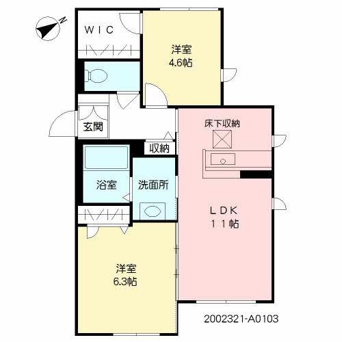 コンフォルト・ディモーラ(2LDK/1階)の間取り写真