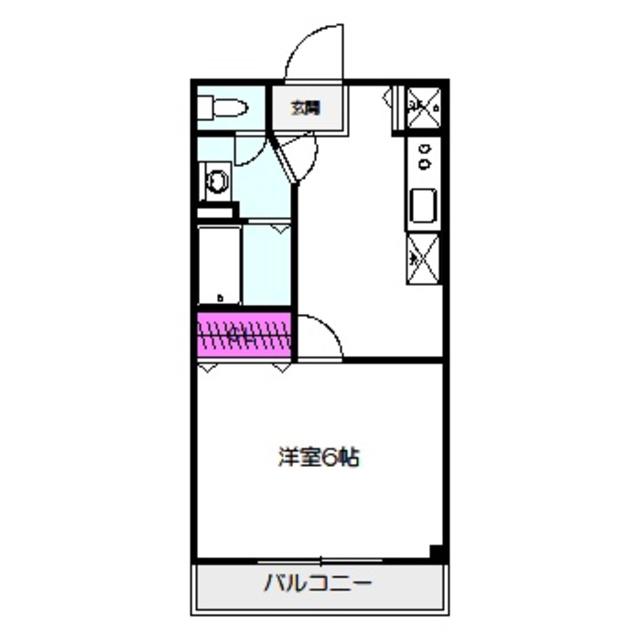 エスポワール関目(1K/4階)の間取り写真