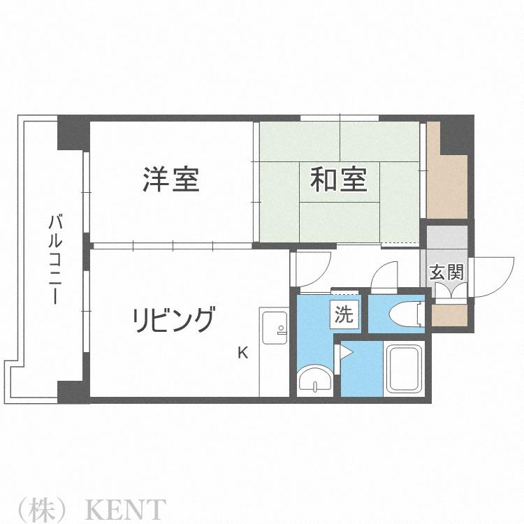 ノール表参道(2DK/3階)の間取り写真