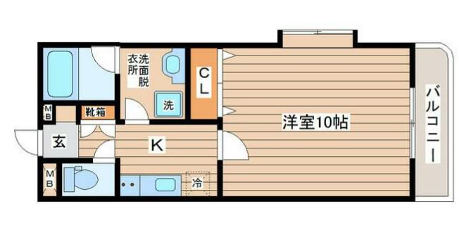 ドミトーレ6-4(1K/3階)の間取り写真