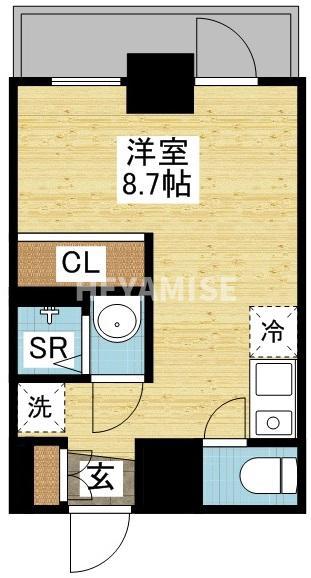 デ・クメール中川(ワンルーム/11階)の間取り写真