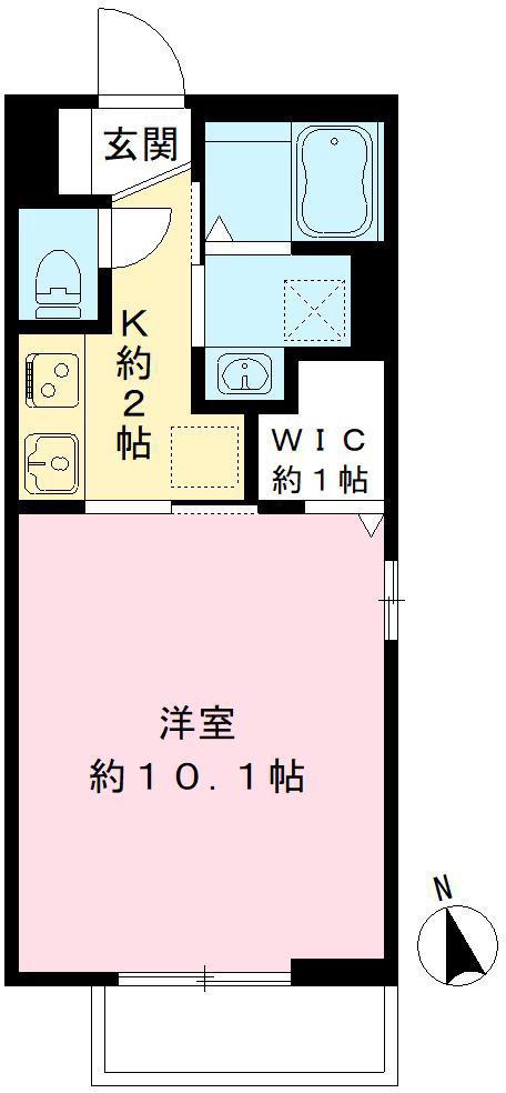パル ボナール(1K/2階)の間取り写真