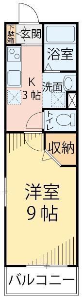 エルメゾン原町(1K/1階)の間取り写真