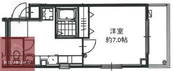 ソレアード京橋(1K/3階)の間取り写真