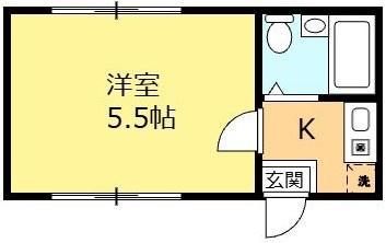 ブルーベイKOTESASHI8(1K/1階)の間取り写真