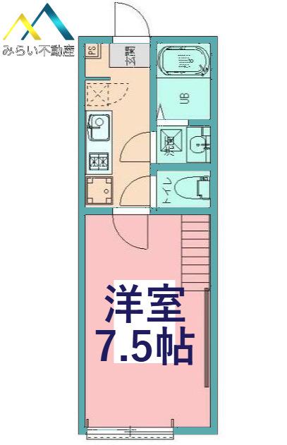 ベルメール(1K/1階)の間取り写真