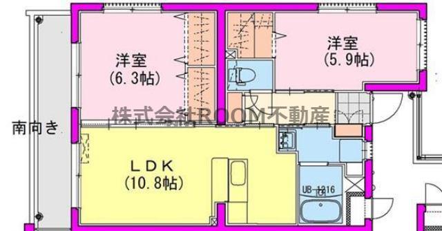 FORESTRY都城駅前(2LDK/5階)の間取り写真